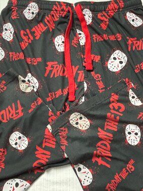 Friday The 13th Jason Men's Graphic Print Sleep Lounge Pajama Pants Size XL